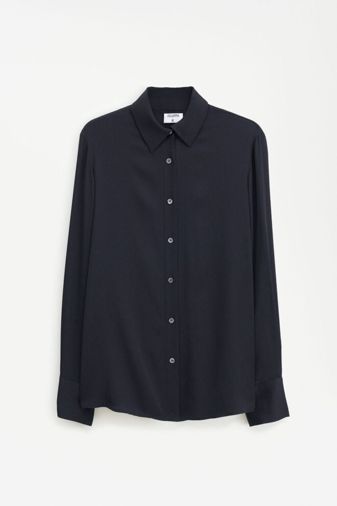 BLUSE 29131 EIRA SILK SHIRT BLACK