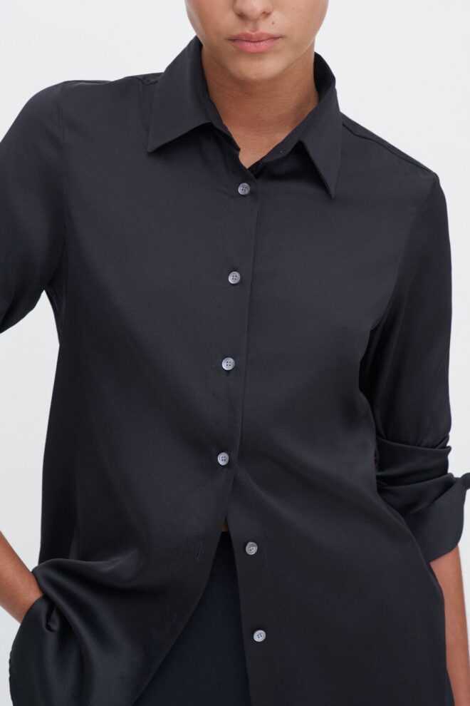 BLUSE 29131 EIRA SILK SHIRT BLACK