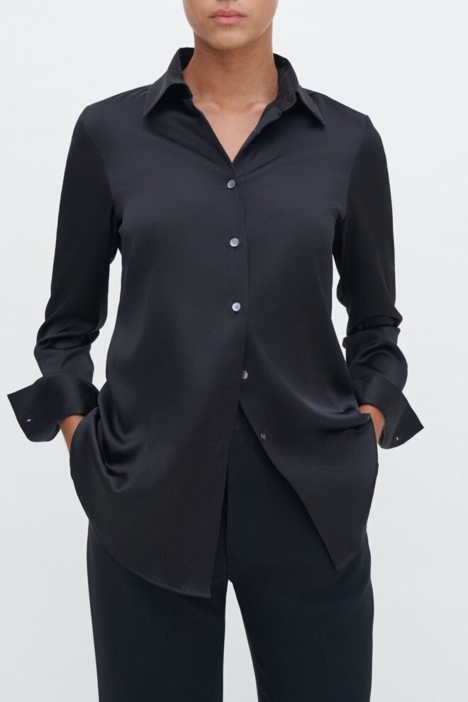 BLUSE 29131 EIRA SILK SHIRT BLACK
