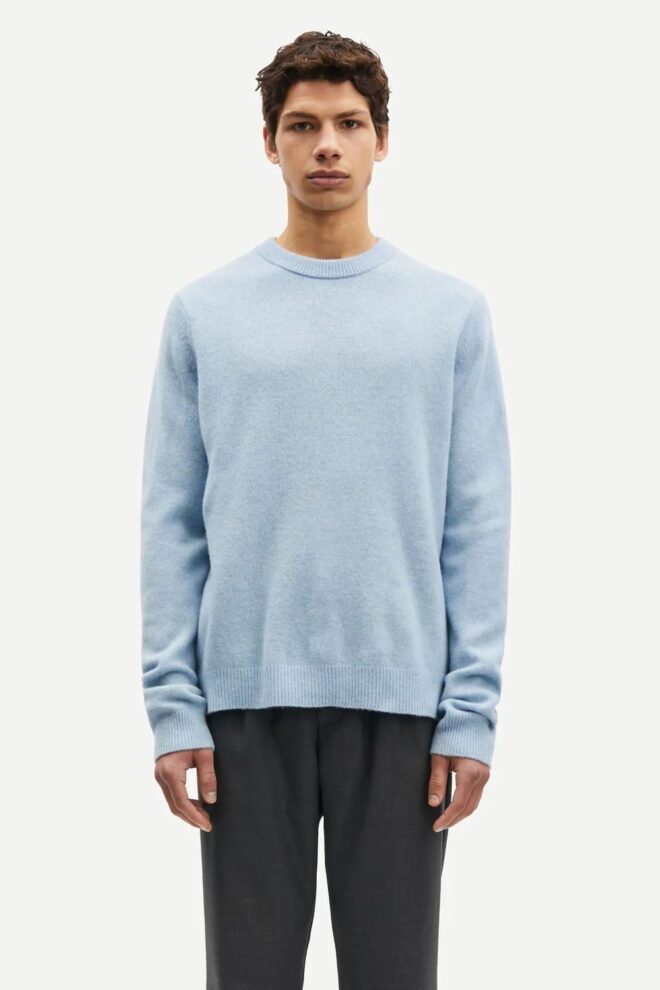 PULLOVER ISAK KNIT SWEATER 15010 SUBDUED BLU
