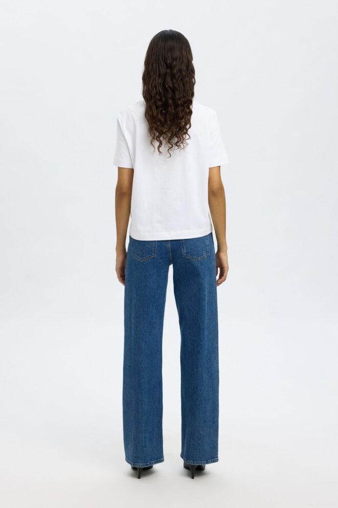 JEANS 16098229 SLFWIDE MEDIUM BLUE DENIM