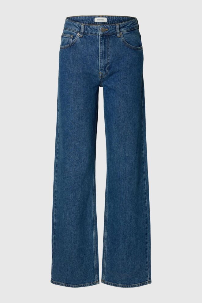 JEANS 16098229 SLFWIDE MEDIUM BLUE DENIM