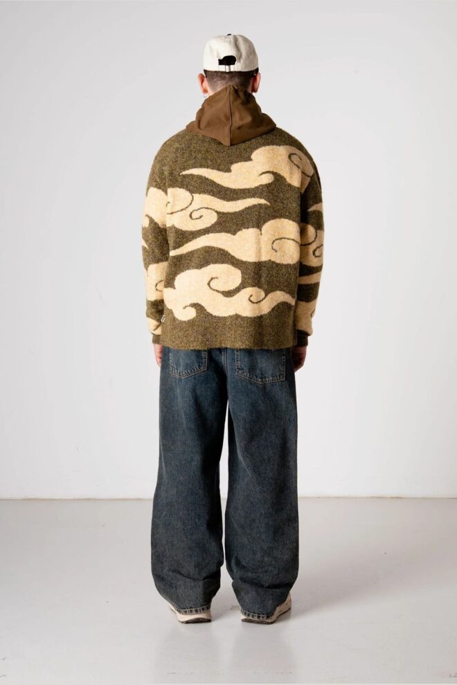 WESTE WBKOON CLOUD CARDIGAN DARK GREEN
