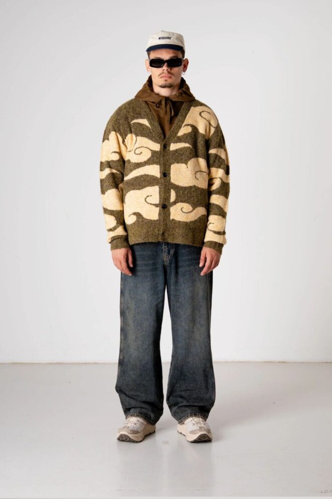WESTE WBKOON CLOUD CARDIGAN DARK GREEN