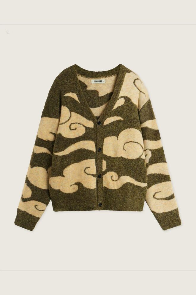 WESTE WBKOON CLOUD CARDIGAN DARK GREEN