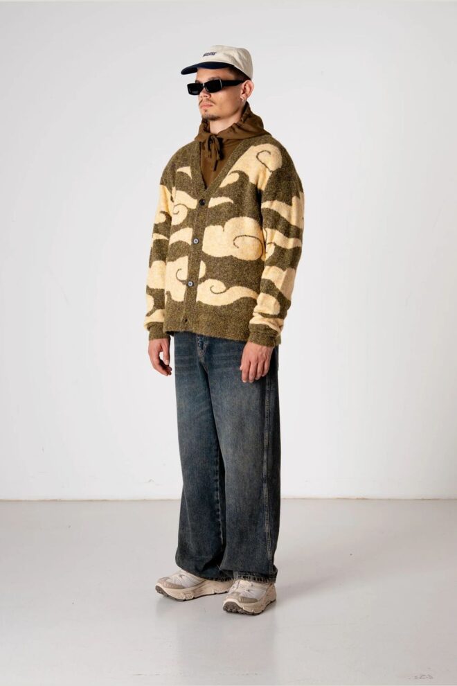 WESTE WBKOON CLOUD CARDIGAN DARK GREEN
