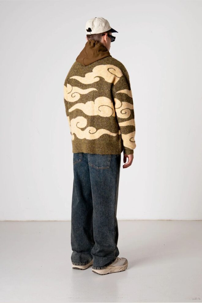 WESTE WBKOON CLOUD CARDIGAN DARK GREEN