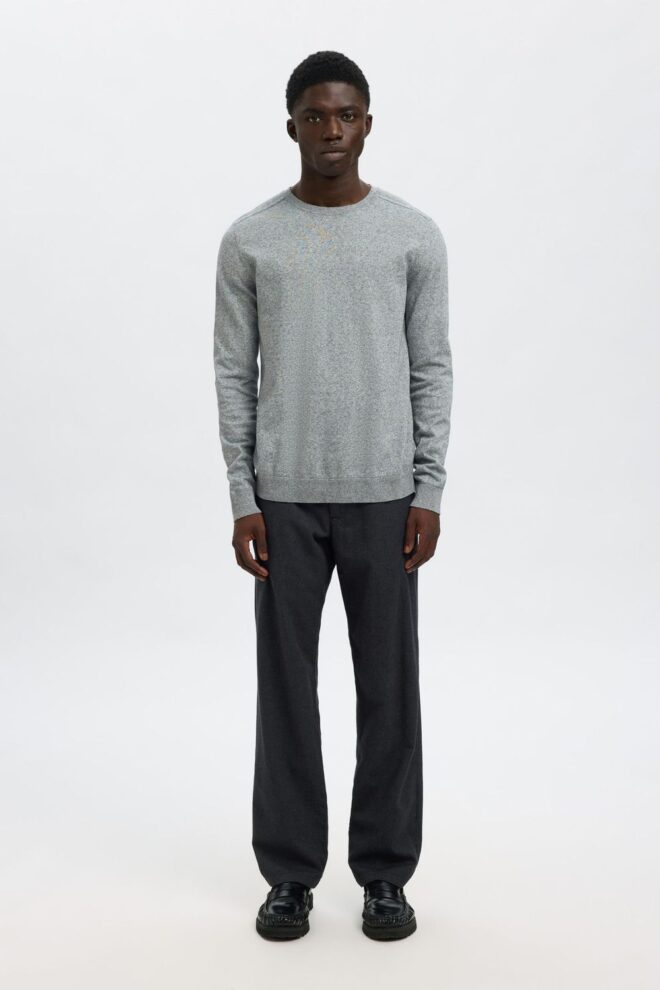 PULLOVER SLHBERG CREW LIGHT GREY