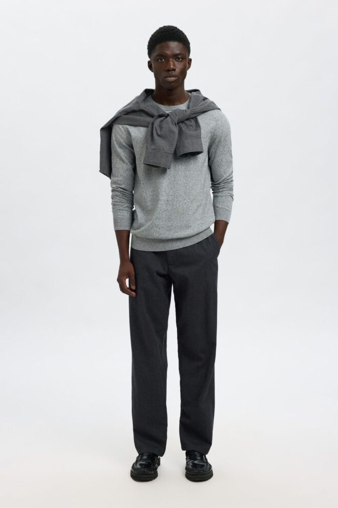 PULLOVER SLHBERG CREW LIGHT GREY