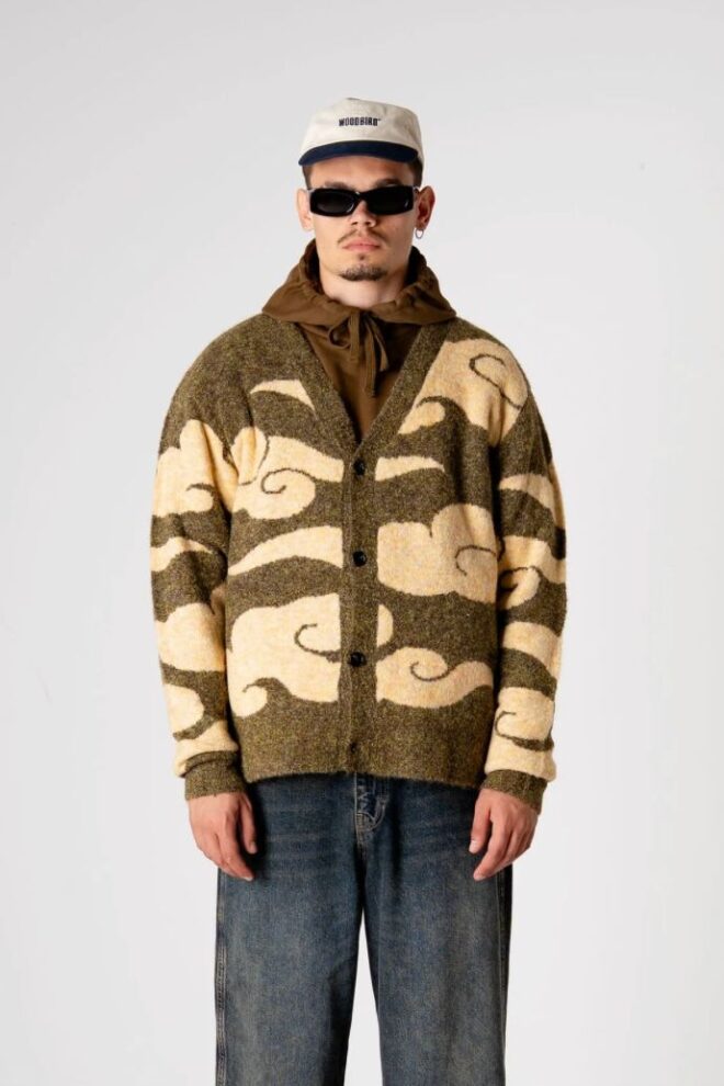 WESTE WBKOON CLOUD CARDIGAN DARK GREEN
