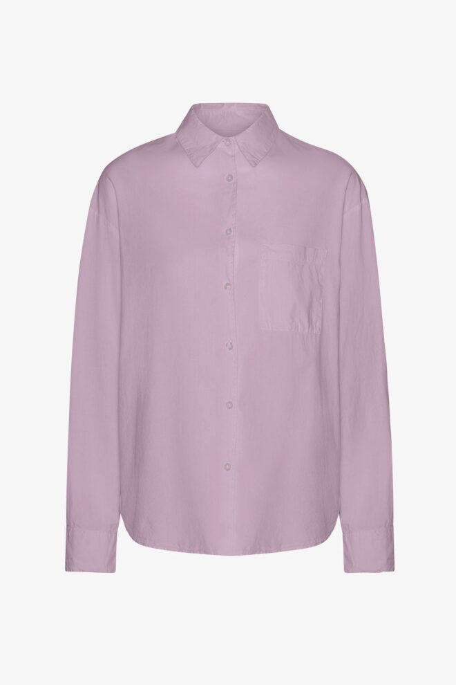 BLUSE ORGANIC OVERSIZED SHIRT PEARLY PURP