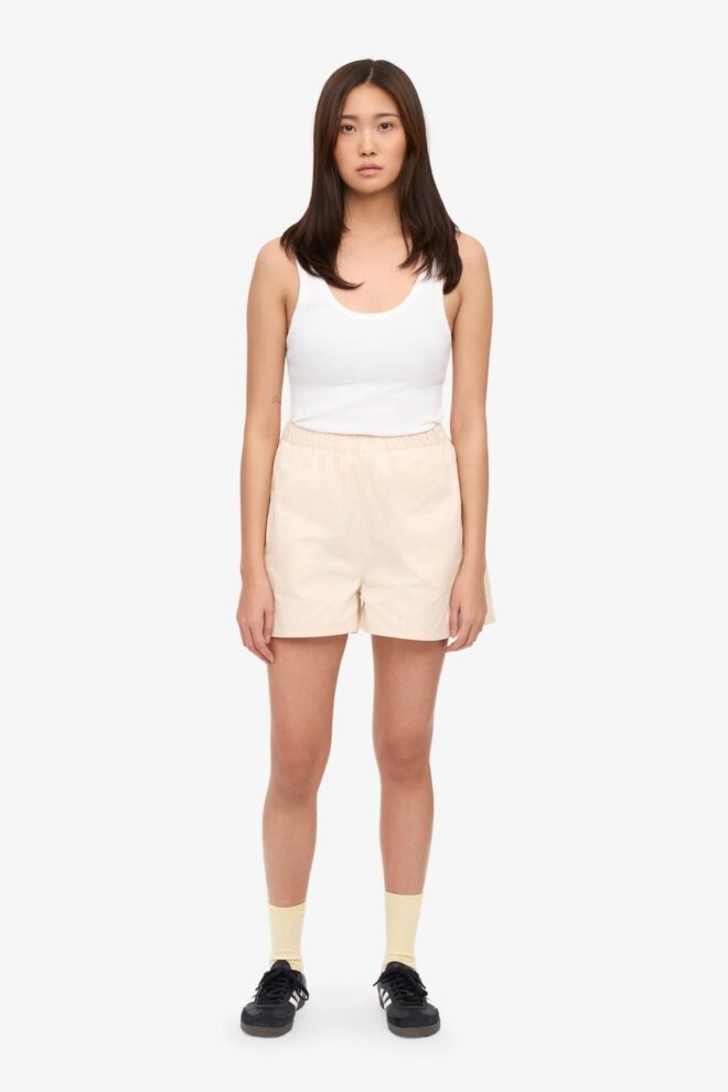 SHORTS WOMEN ORGANIC TWILL SHORTS IVORY WH
