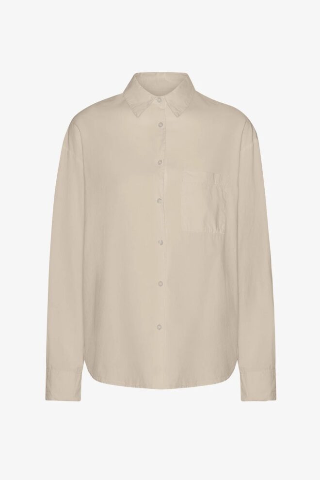 BLUSE ORGANIC OVERSIZED SHIRT OYSTER GREY