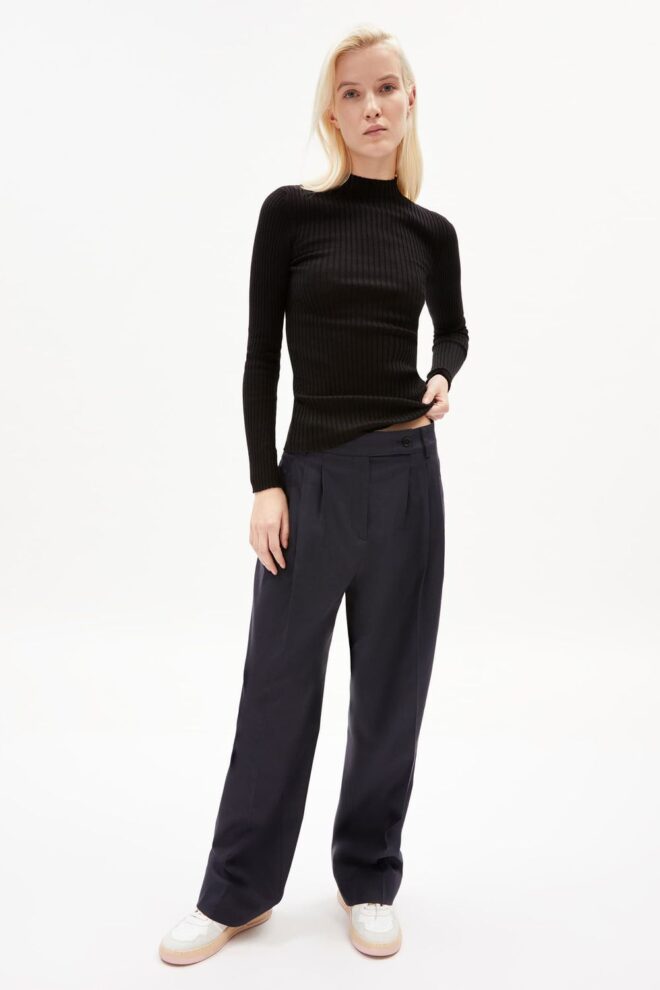 PULLOVER 10253015 ALAANIA KNIT 105 BLACK