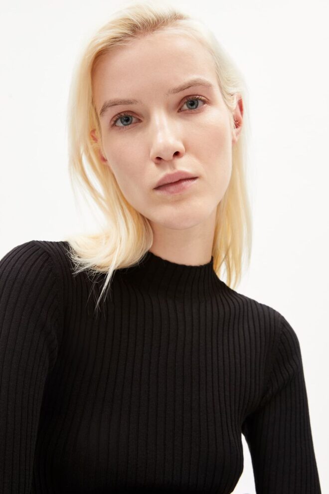 PULLOVER 10253015 ALAANIA KNIT 105 BLACK