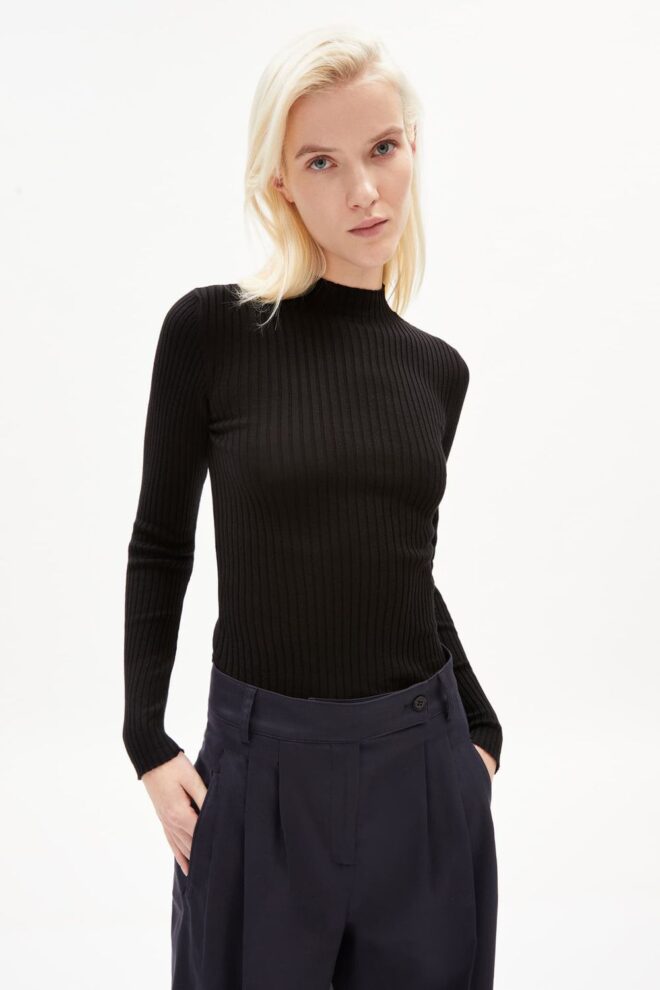 PULLOVER 10253015 ALAANIA KNIT 105 BLACK