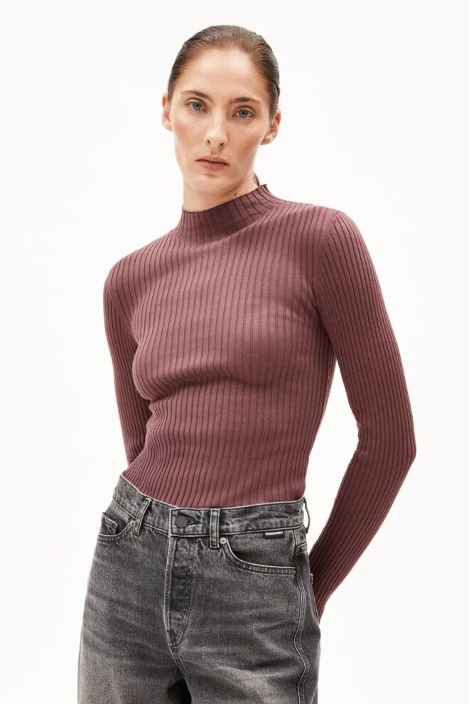 PULLOVER 10253015 ALAANIA KNIT 3241 DARK BER