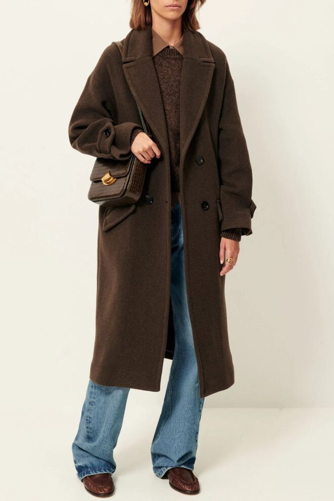 MANTEL MIA LONG COAT LICHEN