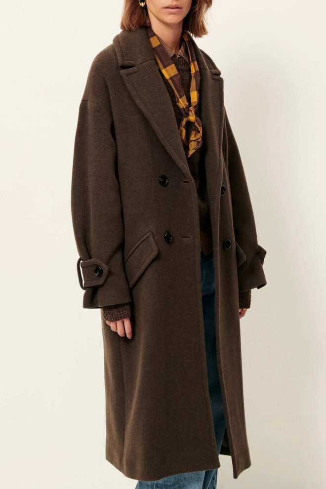 MANTEL MIA LONG COAT LICHEN