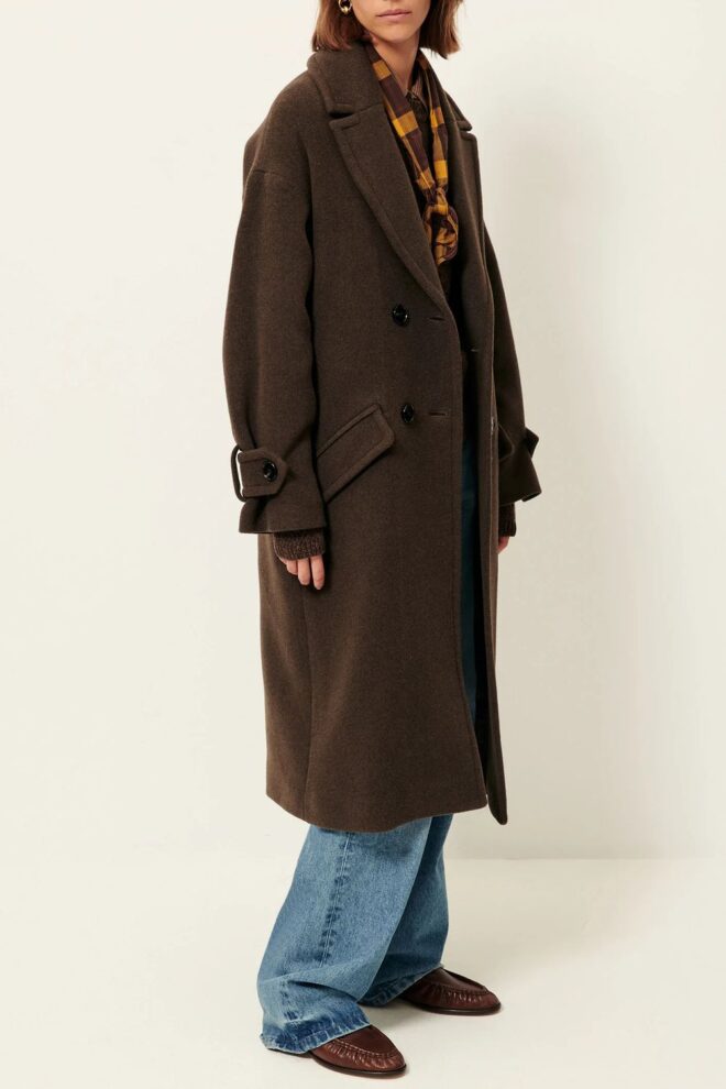 MANTEL MIA LONG COAT LICHEN