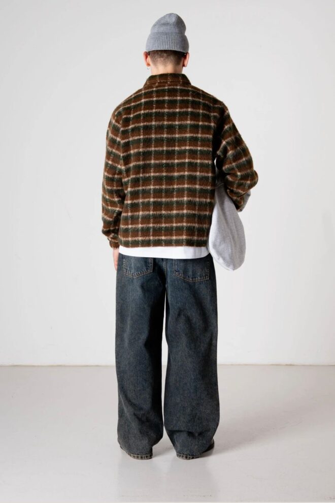 JACKEÂ WBYOUTH FUZZY JACKET DARK GREEN