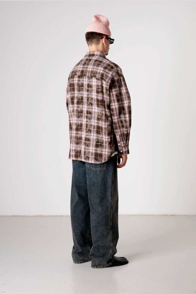 HEMD WBJONG CHECK SHIRT BROWN CHECK