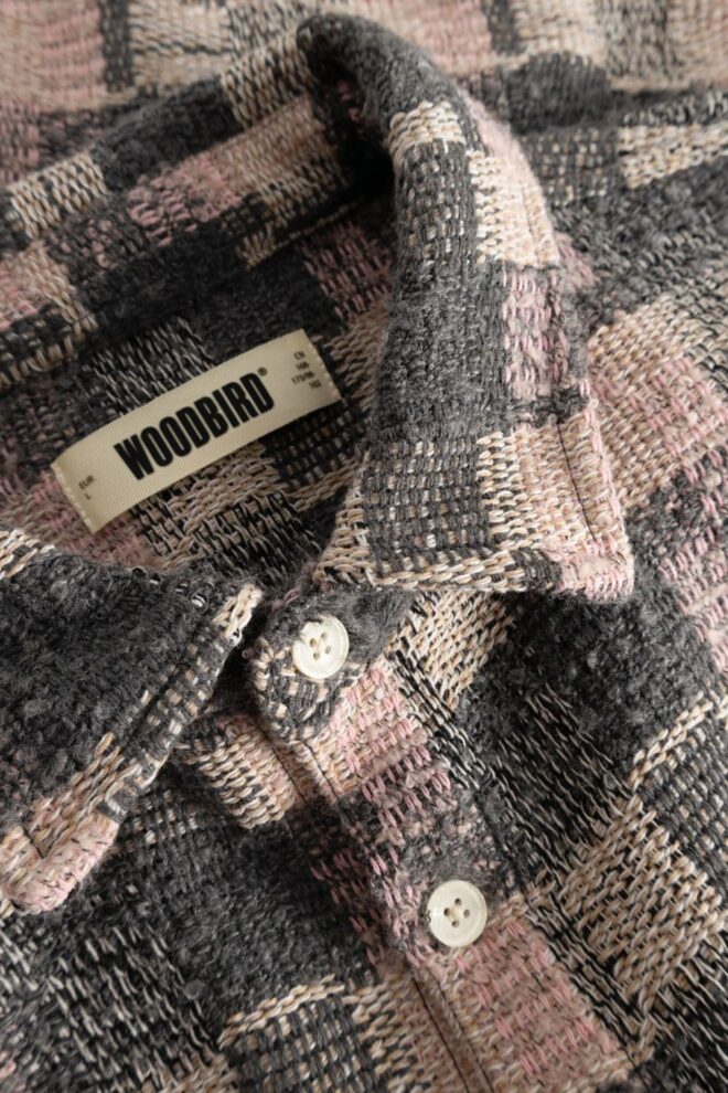 HEMD WBGLIXTO STRUCTURE SHIRT GREY-BROWN