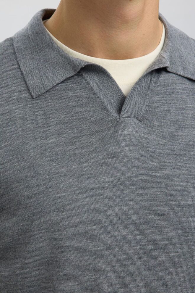 PULLOVER 16098327 SLHTRAY POLO GREY