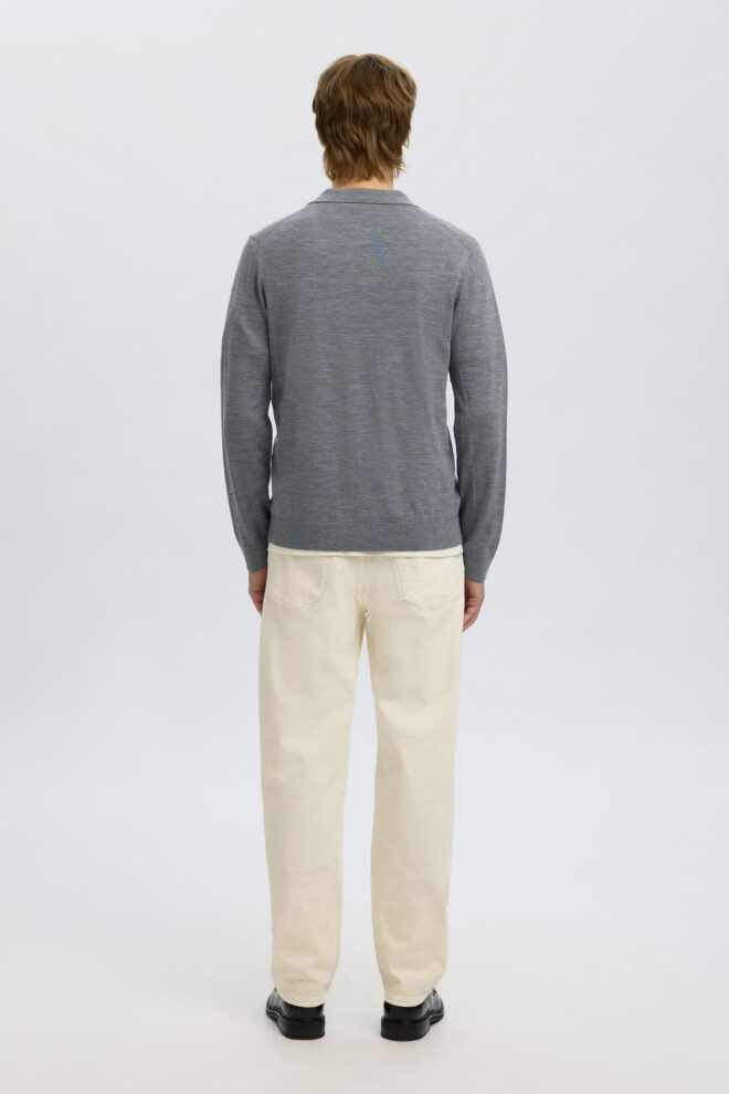 PULLOVER 16098327 SLHTRAY POLO GREY