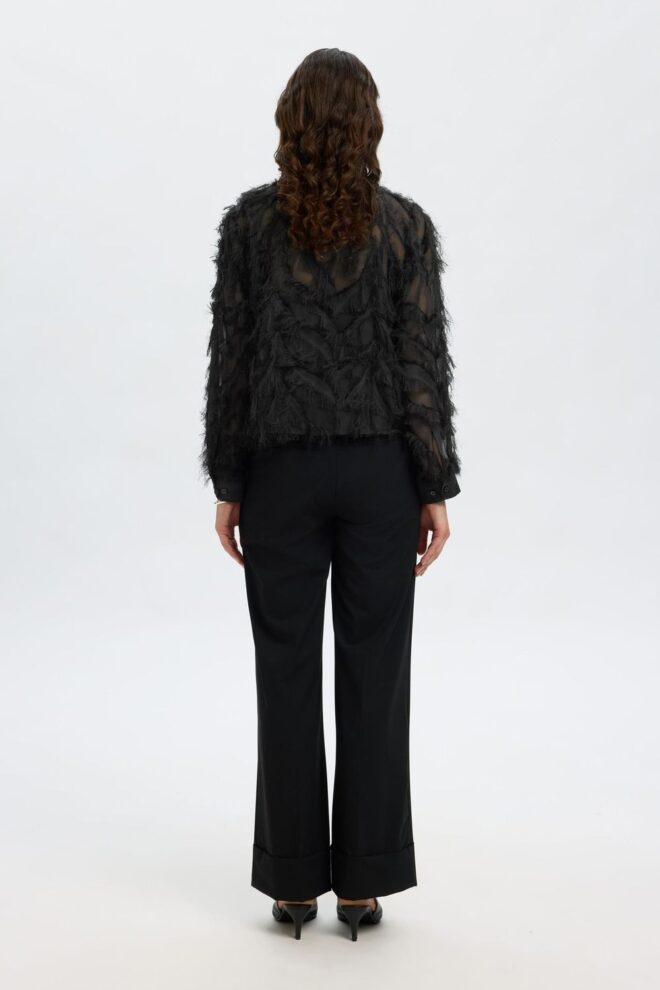 BLUSE 16095034 SLFMYLINE LS BLACK