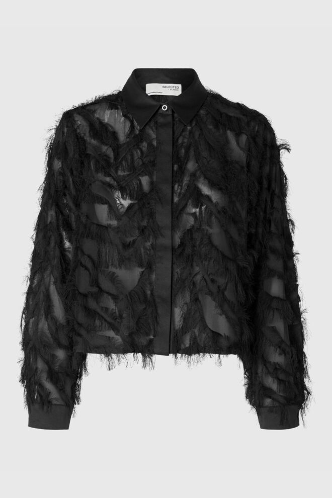 BLUSE 16095034 SLFMYLINE LS BLACK