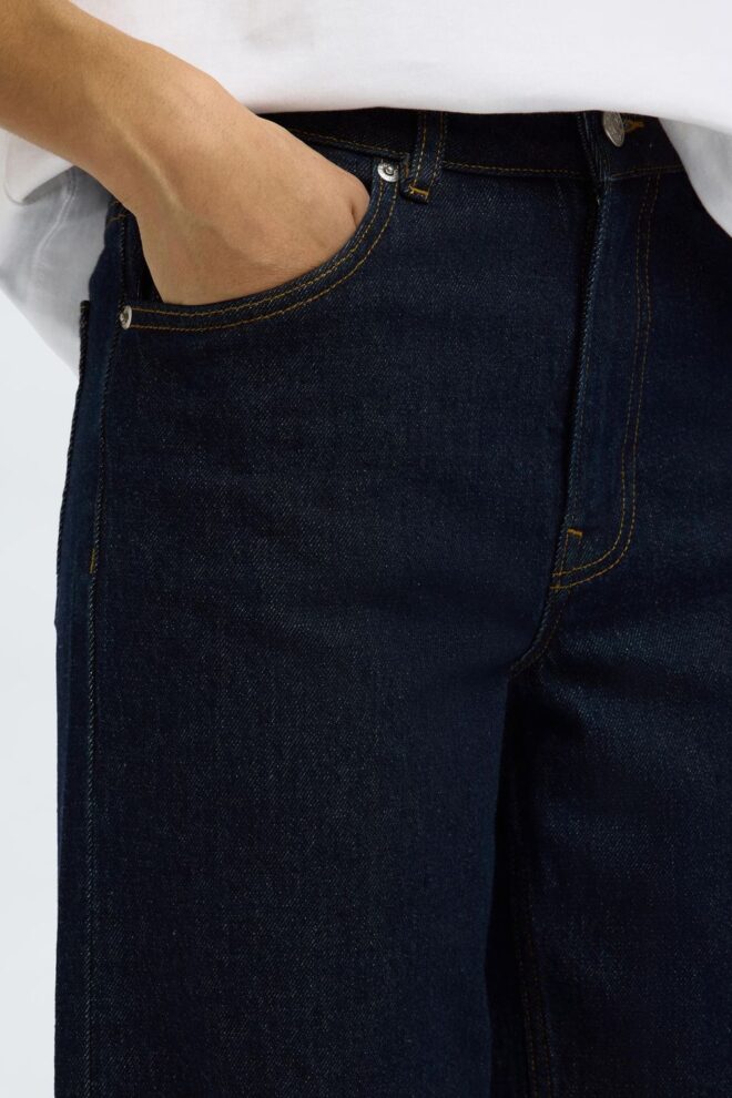 JEANS 16098229 SLFWIDE BEA DARK BLUE DENI