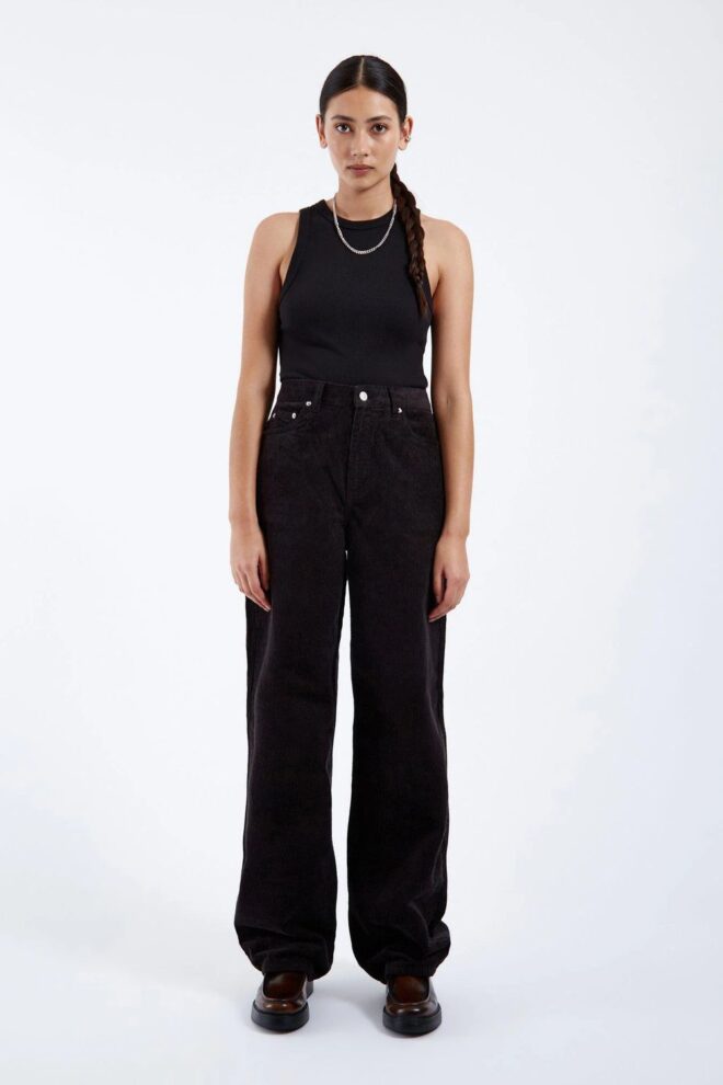 JEANS DONNA BLACK CORD