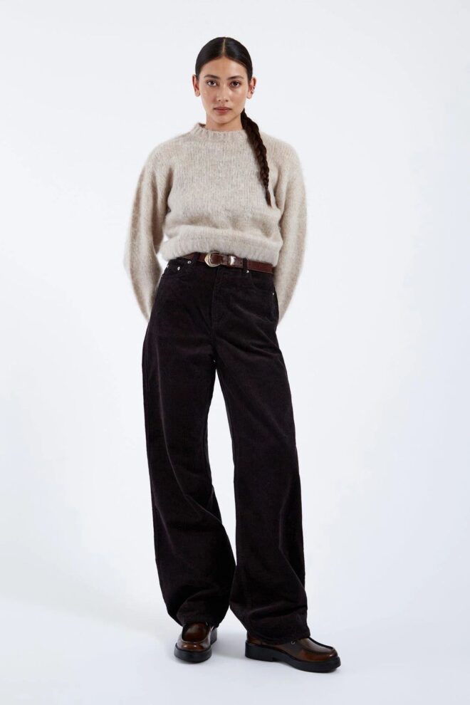 JEANS DONNA BLACK CORD