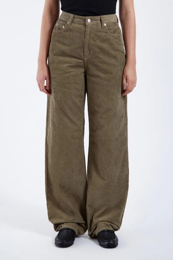 JEANS DONNA DUST GREEN CORD