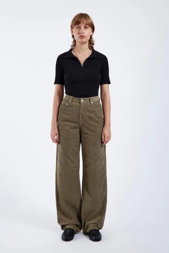 JEANS DONNA DUST GREEN CORD
