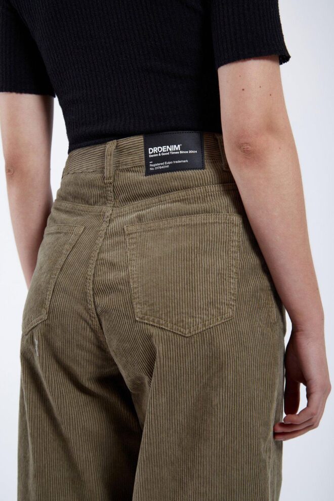 JEANS DONNA DUST GREEN CORD