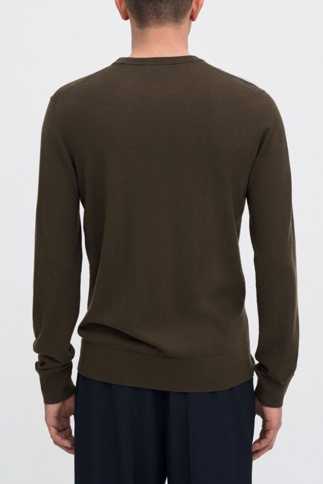 PULLOVER 28928 MERINO SWEATER DARK KHAKI