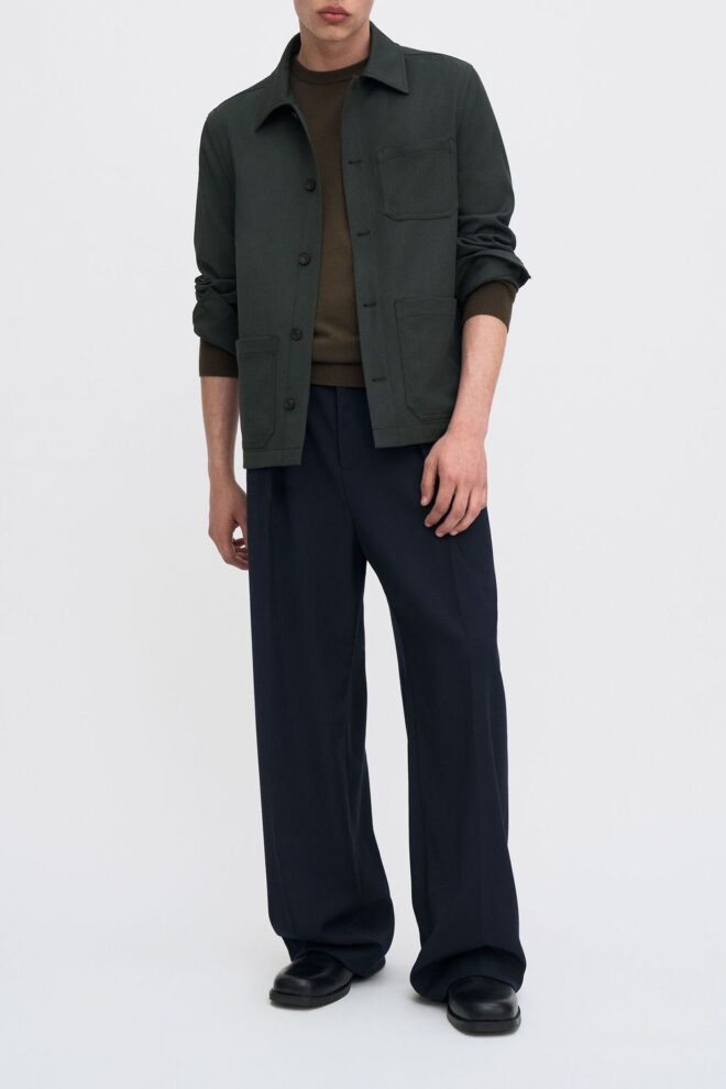 PULLOVER 28928 MERINO SWEATER DARK KHAKI