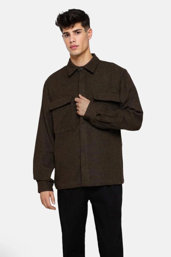 HEMDJACKE MAXSON SHIRT 4408 SHITAKE
