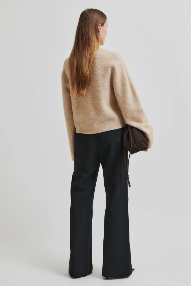 PULLOVER MENTA KNIT O-NECK BEIGE