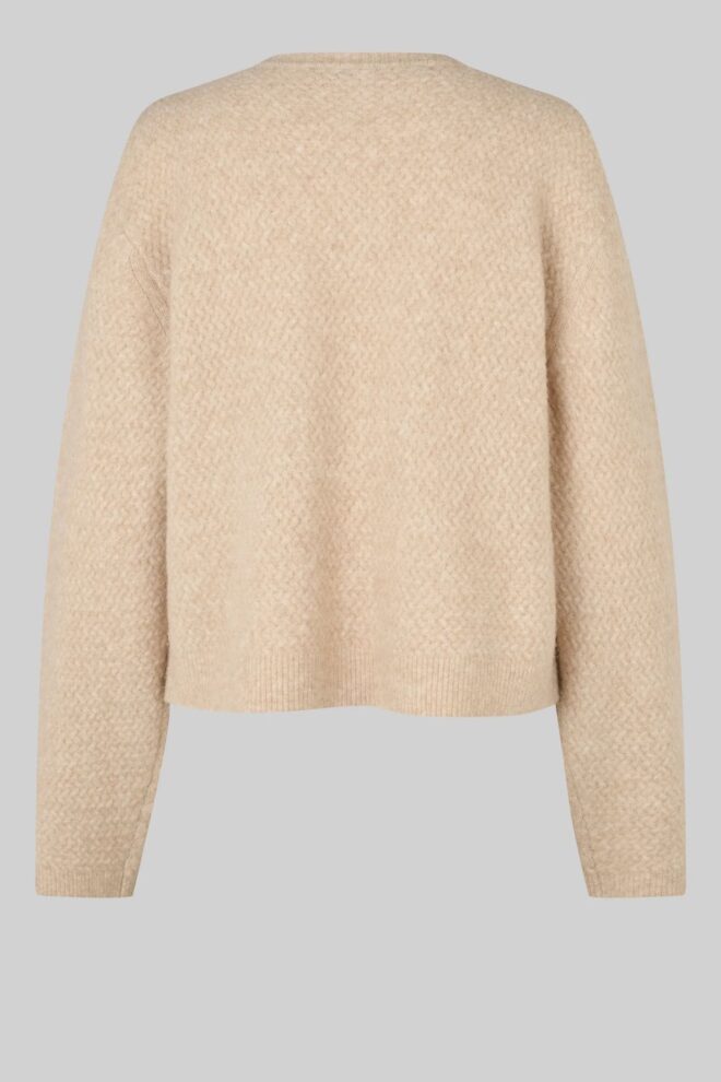 PULLOVER MENTA KNIT O-NECK BEIGE
