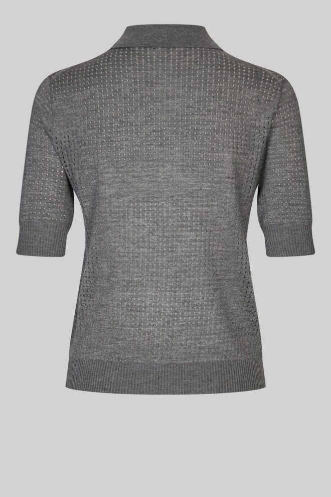 PULLOVER ANNIKA KNIT SS GREY MELANGE