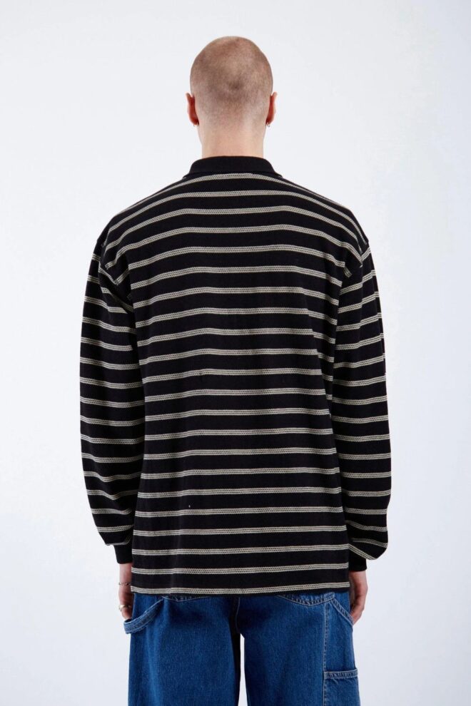 PULLOVER RENO POLO BLACK SL STRIPE