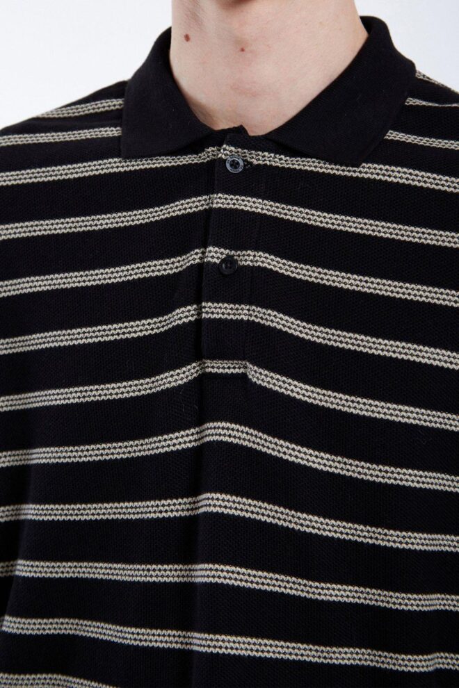 PULLOVER RENO POLO BLACK SL STRIPE