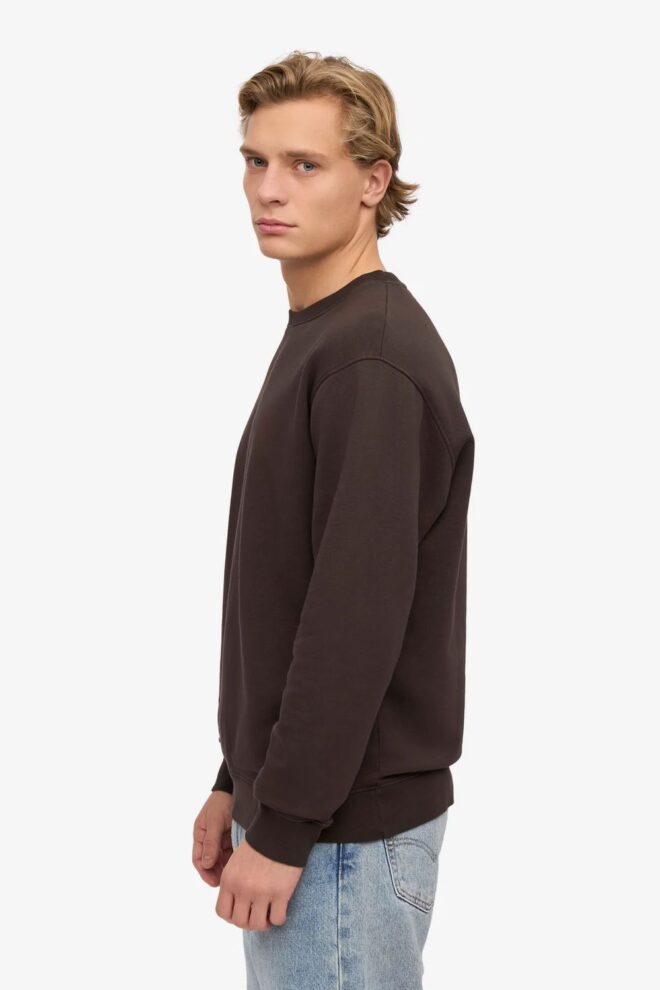 SWEATER CLASSIC ORGANIC CREW COFFEE