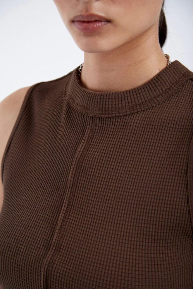 SHIRT DEIA WAFFLE TOP CHOCO
