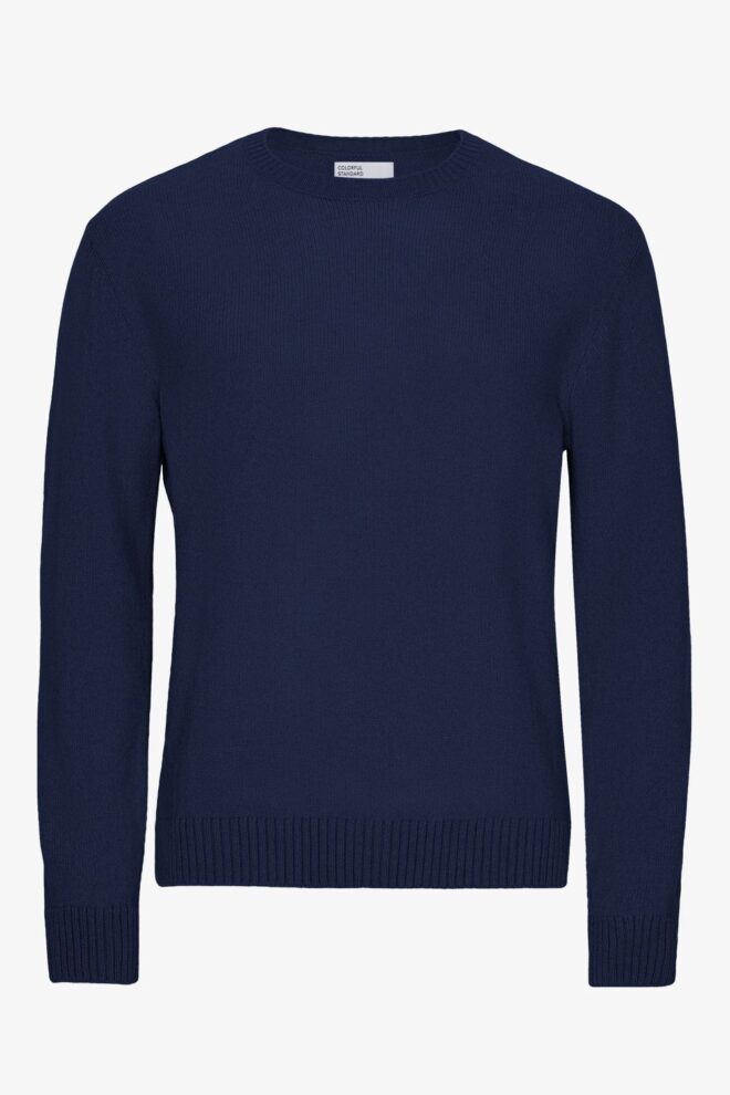 PULLOVER CLASSIC MERINO WOOL CREW MARINE BLU