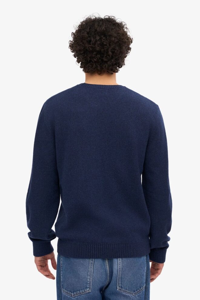 PULLOVER CLASSIC MERINO WOOL CREW MARINE BLU