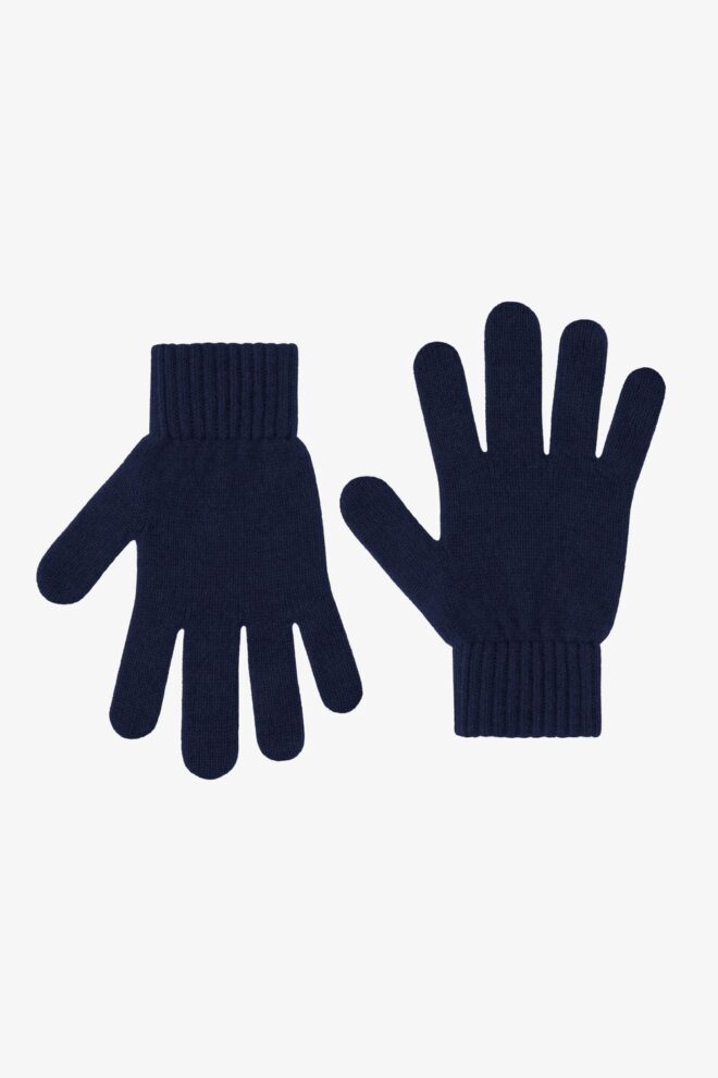 GLOVES MERINO WOOL GLOVES MARINE BLUE